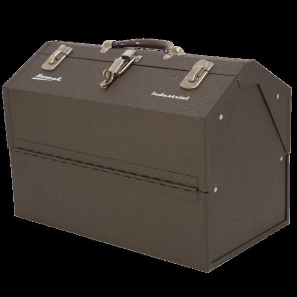 Homak Industrial 22 Cantilever Steel Toolbox – Brown Wrinkle Powder Coat, 4 Shelves, Padlockable